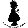 Wall decals for kids - Wall decal quote ici c'est ma chambre little girl - ambiance-sticker.com