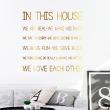 Wall decals with quotes - Quote wall sticker In this house - ambiance-sticker.com