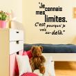 Wall decals with quotes - Wall decal quote je connais mes limites - ambiance-sticker.com