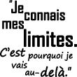 Wall decals with quotes - Wall decal quote je connais mes limites - ambiance-sticker.com