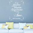 Wall decals with quotes - Quote wall decal je suis maître de mon destin - William E. Henley decoration - ambiance-sticker.com