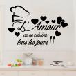 Wall decals with quotes - Wall decal L'amour ça se cuisine tous les jours - ambiance-sticker.com