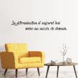 Wall decals with quotes - Quote wall decal la détermination d'aujourd'hui  decoration - ambiance-sticker.com