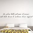 Wall decals with quotes - Wall decal La plus belle phrase d'amour - ambiance-sticker.com