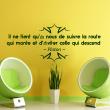 Wall decals with quotes - Wall decal quote La route qui monte ... - Platon - decoration - ambiance-sticker.com