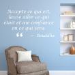 Wall decals with quotes - Wall decal quote laisse aller ce qui était ... - Bouddha decoration - ambiance-sticker.com
