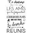 Wall decals with quotes - Quote wall decal le charme de cette maison c'est ... - ambiance-sticker.com