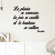 Wall decals with quotes - Wall decal  le plaisir, la joie, le bonheur - Bouddha - ambiance-sticker.com