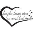 Wall decals with quotes - Wall sticker quote les plus beaux rêves - ambiance-sticker.com