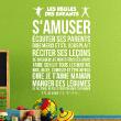 Wall decals with quotes - Wall sticker quote les règles des enfants - ambiance-sticker.com