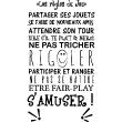 Wall decals with quotes - Wall decal quote Les règles du jeu - decoration - ambiance-sticker.com