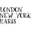 Wall decals with quotes - Wall decal quote London, New-York, Paris - decoration - ambiance-sticker.com