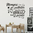 Wall decals with quotes - Quote wall sticker mangez des paillettes - ambiance-sticker.com