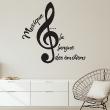 Wall decals with quotes - Quote wall sticker musique...la langue des émotions - ambiance-sticker.com