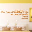 Wall decals with quotes - Wall sticker quote non t'ama chi amor ti dice ... Shakespeare - ambiance-sticker.com