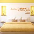 Wall decals with quotes - Wall sticker quote non t'ama chi amor ti dice ... Shakespeare - ambiance-sticker.com