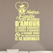 Wall decals with quotes - Wall decal quote notre famille c'est un cercle d'amour - ambiance-sticker.com