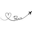 City wall decals - Wall decal Plane trace Paris - ambiance-sticker.com