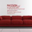 Wall decals with quotes - Wall decal quote passion: désir intense ressenti - ambiance-sticker.com