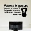 Wall decals with quotes - Wall decal quote primero te ignoran (Mahatma Gandhi) - ambiance-sticker.com