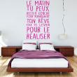 Wall decals with quotes - Wall decal Réaliser tes rêves... - ambiance-sticker.com