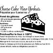 Wall decals for the kitchen - Wall sticker quote Recipe Cheese cake New Yorkais - decoration&#8203; - ambiance-sticker.com