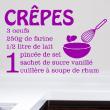 Wall decals for the kitchen - Wall sticker quote Recipe Crêpes ... - decoration&#8203; - ambiance-sticker.com