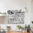 Wall decals for the kitchen - Wall decal quote Recipe La pâte à cookies -  decoration&#8203; - ambiance-sticker.com