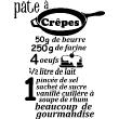 Wall decals for the kitchen - Wall sticker quote Recipe Pâte à crêpes - decoration&#8203; - ambiance-sticker.com