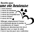 Wall decals with quotes - Wall decal quote Recette pour une vie heureuse - decoration - ambiance-sticker.com