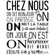 Wall decals with quotes - Quote wall decal règle de la maison chez nous - ambiance-sticker.com