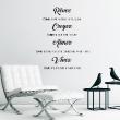 Wall decals with quotes - Quote wall decal rêvez croyez aimez vivez - ambiance-sticker.com