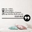 Wall decals with quotes - Quote wall decal s'aimer soi-même ... Oscar Wilde - ambiance-sticker.com