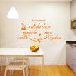 Wall decals for the kitchen - Wall decal quote Satifaccion, Abundante y buena ... decoration&#8203; - ambiance-sticker.com