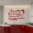 Wall decals for the kitchen - Wall decal quote Si cucina sempre ... - decoration&#8203; - ambiance-sticker.com