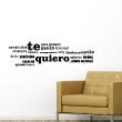 Wall decals with quotes - Wall decal quote Te quiero - ambiance-sticker.com