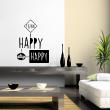 Wall decals with quotes - Wall sticker quote Think happy stay happy - decoration - ambiance-sticker.com