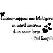Wall decals with quotes - Quote wall sticker un esprit généreux  - Paul Gauguin - ambiance-sticker.com