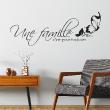 Wall decals with quotes - Quote wall sticker Une famille c'est pour toujours - ambiance-sticker.com
