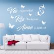 Wall decals with quotes - Quote wall decal vis, ris, aime - ambiance-sticker.com