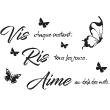 Wall decals with quotes - Quote wall decal vis, ris, aime - ambiance-sticker.com