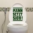 WC wall decals -Wall sticker quote Wc Mann setzt sich! - ambiance-sticker.com