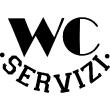 WC wall decals -Wall sticker quote Wc servizi - ambiance-sticker.com