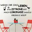 Wall decals with quotes - Wall sticker quote wenn dir das - Virginia E. Wolff - ambiance-sticker.com