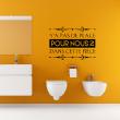WC wall decals -Wall decal quote y'a pas de place - ambiance-sticker.com