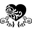 Wall decals design - Wall decal Heart and leaves - ambiance-sticker.com