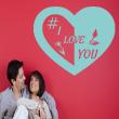 Love  wall decals - Wall decal Pattern I love you - ambiance-sticker.com