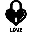 Wall decal Heart locked Love - ambiance-sticker.com