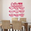 Wall decals with quotes - Wall decal Coffe Menu - decoration - ambiance-sticker.com