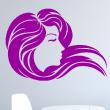 Figures wall decals - hairdressing Wall decal Girl with beautiful hair - ambiance-sticker.com